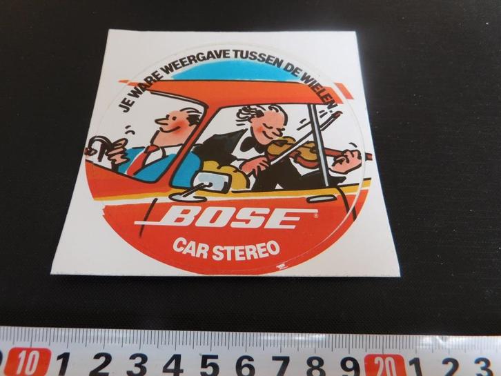 sticker BOSE Car Stereo Je ware weergave tussen de wielen *, Verzamelen, Stickers, Zo goed als nieuw, Ophalen