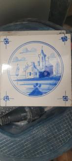 Delfsblauwe Tegel met Hollands Landschap, Antiek en Kunst, Antiek | Wandborden en Tegels, Ophalen of Verzenden