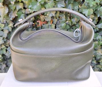 Vintage flessengroen beauty case tas beschikbaar voor biedingen