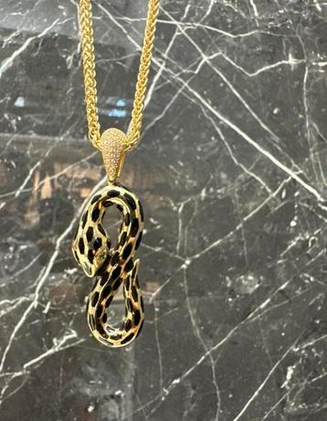 14K gouden vossenstaart ketting + hanger beschikbaar voor biedingen