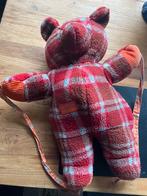 Vintage Rood Geruite Oilily rugzak beer, Kinderen en Baby's, Speelgoed | Knuffels en Pluche, Ophalen of Verzenden, Gebruikt, Beer