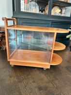 Serveerwagen ( vineer ) jaren 40, Huis en Inrichting, Kasten | Vitrinekasten, Ophalen of Verzenden, Zo goed als nieuw, 25 tot 50 cm