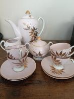 Vintage Mokka Serviesje - Koffiepot & Kopjes, Ophalen, Gebruikt, Overige stijlen, Porselein