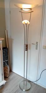 Halogeen Vloerlamp Zilver, Gebruikt, Ophalen of Verzenden, Metaal, Modern