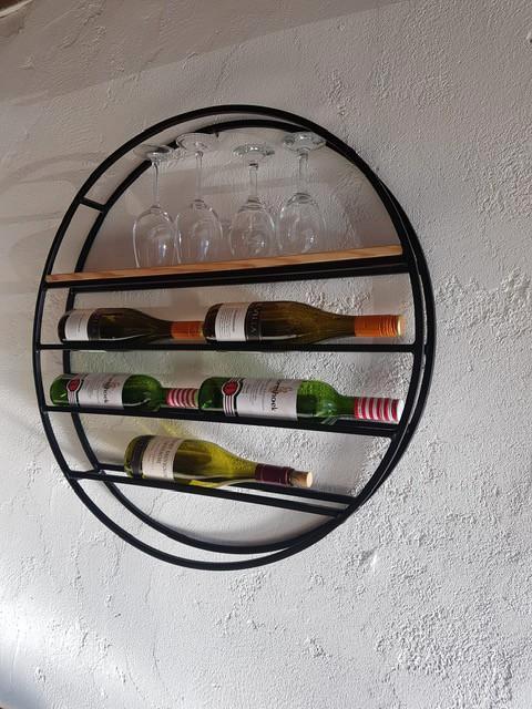 Mooi handgemaakt wijnrek 72 cm doorsnede, Huis en Inrichting, Woonaccessoires | Wijnrekken, Nieuw, 50 tot 75 cm, Metaal, 5 tot 15 flessen