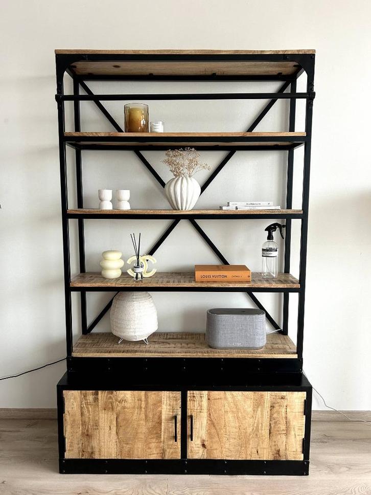 Stellingkast Loods5, Huis en Inrichting, Kasten | Boekenkasten, Zo goed als nieuw, 100 tot 150 cm, 150 tot 200 cm, 25 tot 50 cm