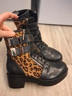 Roberto Botticelli panterprint boots enkellaarsjes mt 38, Ophalen of Verzenden, Zo goed als nieuw, Bruin
