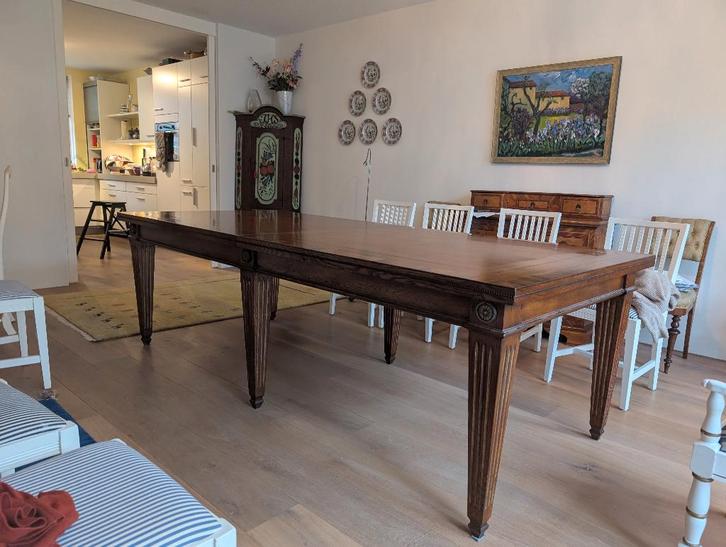 Riante eettafel of conferentietafel 14 personen, Huis en Inrichting, Tafels | Eettafels, Zo goed als nieuw, 100 tot 150 cm, 200 cm of meer
