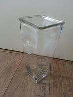 Vaas van glas vierkant nieuw, Huis en Inrichting, Woonaccessoires | Vazen, Overige kleuren, Nieuw, Ophalen of Verzenden, Glas