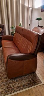 Leren Tweezitsbank, Huis en Inrichting, Gebruikt, 150 tot 200 cm, Tweepersoons, Ophalen of Verzenden