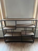 Vakkenkast hout en metaal, Huis en Inrichting, Kasten | Wandmeubels, Ophalen, Zo goed als nieuw, Minder dan 150 cm, Minder dan 100 cm