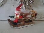 Antiek kerstman op slee, Ophalen of Verzenden, Gebruikt