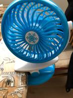 Mini Tafelventilator - Blauw, Ophalen of Verzenden, Ventilator met afstandsbediening, Zo goed als nieuw, Tafelventilator