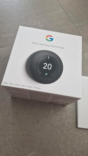 Zwarte Nest learning thermostat V3 inclusief heatlink beschikbaar voor biedingen