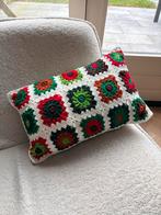 Granny Square Kerst Kussen cadeau tip, Ophalen of Verzenden, Nieuw, Overige kleuren, Rechthoekig