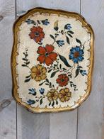 Vintage Sierbord met Bloemmotief plateel, Antiek en Kunst, Ophalen of Verzenden