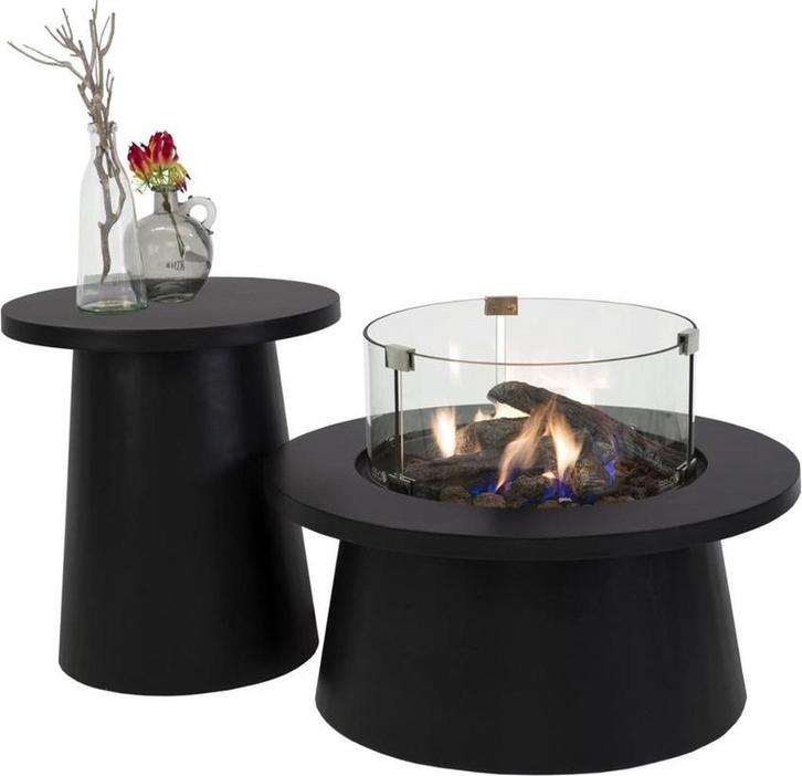 Cosiglobe Bijzettafel Zwart, Tuin en Terras, Vuurtafels, Nieuw, Ophalen