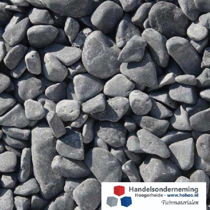 Nordic grey grind afgeronde grijs antraciet siergrind tuin, Tuin en Terras, Grind, Keien en Split, Nieuw, Grind, Grijs, Overige materialen