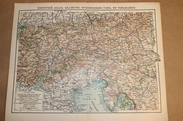 Antieke kaart - Karinthië, Tirol, Salzburg etc. - Circa 1900 beschikbaar voor biedingen