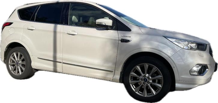 Ford Kuga vignale 1.5 Ecoboost 150pk 2WD 2018 Wit, Auto's, Ford, Particulier, Kuga, Achteruitrijcamera, Adaptieve lichten, Adaptive Cruise Control