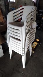 Stapelbare kunststof stoelen 10 stuks in één koop, Ophalen, Gebruikt, Plastic, Stapelbaar