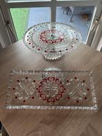 Vintage exclusieve kristallen Taart en Cake schaal, Ophalen of Verzenden