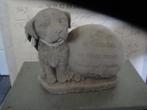 gedenkhondje beton als engeltje, Ophalen of Verzenden, Nieuw, Beton, Dierenbeeld