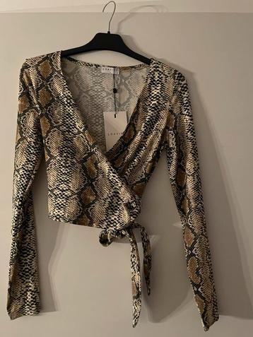 Wikkel/ knooptop loavies maat S nieuw lange mouwen leopard beschikbaar voor biedingen