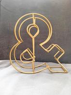 Ampersant teken goudkleurig metaal decoratief, Huis en Inrichting, Woonaccessoires | Overige, Ophalen of Verzenden, Nieuw
