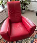 Leolux fauteuil van rood leer, Huis en Inrichting, Fauteuils, Ophalen, Gebruikt, 100 tot 125 cm, Designe