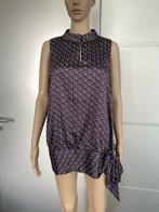 F1321 D-Lite mt L=42/44 lange blouse top tuniek paars/bruin, Kleding | Dames, Paars, Maat 42/44 (L), Ophalen of Verzenden, Zo goed als nieuw