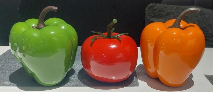 Decoratieve groenten en fruit gemaakt van robuust glasvezel, Huis en Inrichting, Woonaccessoires | Overige, Gebruikt, Ophalen