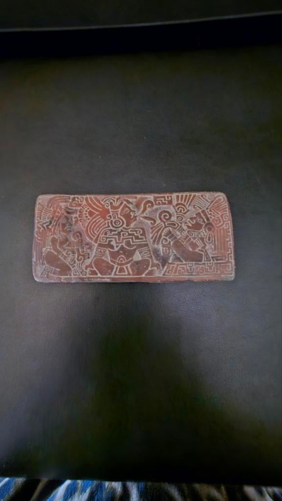 Azteekse Maya Terracotta Stempel - Mexicaanse Kunst, Ophalen of Verzenden