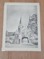 prent Oostpoort Delft gesigneerd wie?, Antiek en Kunst, Kunst | Litho's en Zeefdrukken, Ophalen