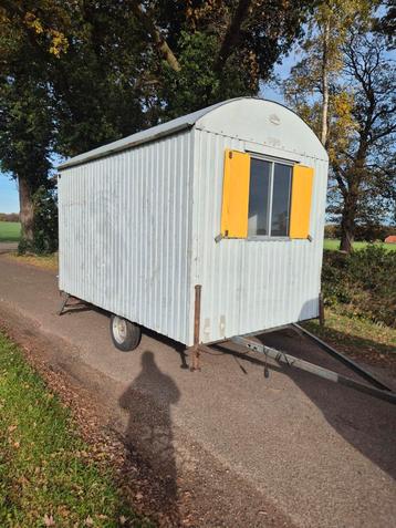 Weiro Metalen Schaftkeet Schaftwagen Pipowagen Bouwkeet  beschikbaar voor biedingen
