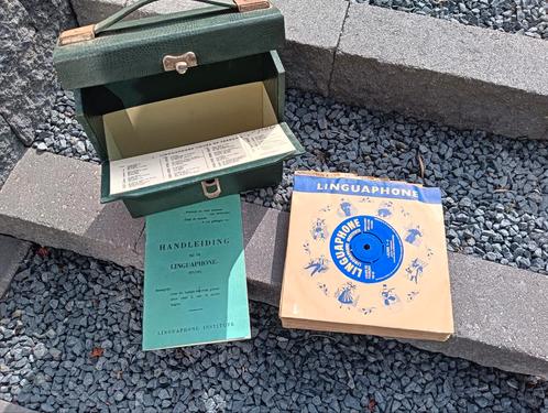 Linguaphone studie , Franse cursus, 45 toeren plaatjes, Antiek en Kunst, Curiosa en Brocante, Ophalen of Verzenden