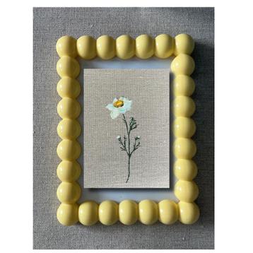 Madeliefje ~ kleintje linnen kunst ~ atelier beschikbaar voor biedingen