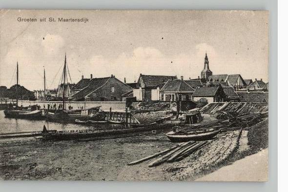 St. Maartensdijk st 1918, Verzamelen, Ansichtkaarten | Nederland, Gelopen, Zeeland, Voor 1920, Verzenden