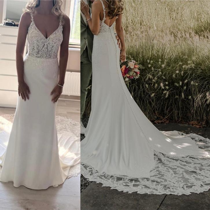 Fit & flare bruidsjurk Flora | Justin Alexander, Kleding | Dames, Trouwkleding en Trouwaccessoires, Zo goed als nieuw, Trouwjurk