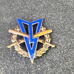 Kon landmacht MLV SPORT BREVET MET BLAUW EMAILLE, Ophalen of Verzenden