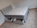 Luxury Velvet Upholstered Bed – Available in Multiple Sizes, Verzenden