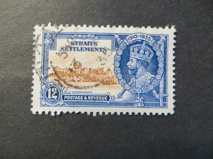 A06043: Straits Settlements GV 12 c, Postzegels en Munten, Postzegels | Azië, Oost-Azië, Ophalen of Verzenden