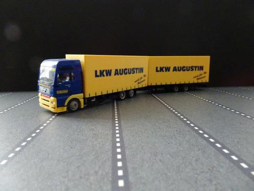 672 herpa man tga xxl lkw augustin combi 1:87 truck trein, Hobby en Vrije tijd, Modelauto's | 1:87, Zo goed als nieuw, Bus of Vrachtwagen