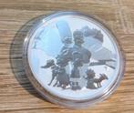 Zilver 1 oz munt Tuvalu - Simpsons Family 2021, Postzegels en Munten, Edelmetalen en Baren, Ophalen, Zilver