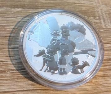 Zilver 1 oz munt Tuvalu - Simpsons Family 2021 beschikbaar voor biedingen
