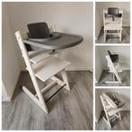 Stokke Tripp Trapp wit met babyset, tray, newbornset, hoes, Kinderen en Baby's, Kinderstoelen, Stoelverkleiner, Ophalen of Verzenden