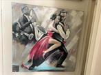 Canvas doek tango dansende mensen  99 x 99 cm, Ophalen of Verzenden