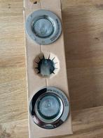 2 inbouwspots zilverkleurig, Ophalen, Metaal of Aluminium, Halogeen, Nieuw
