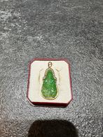 Exclusieve hanger Echt goud met jade en briljant diamanten, Ophalen of Verzenden, Zo goed als nieuw, Goud, Overige voorstellingen