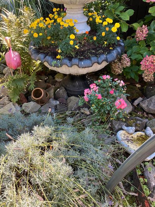 Gietijzeren Plantenbak/Fontein, Tuin en Terras, Waterpartijen en Fonteinen, Gebruikt, Fontein, Gietijzer, Ophalen of Verzenden